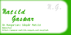 matild gaspar business card