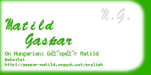 matild gaspar business card